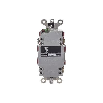 Contacto de Auto-verificación GFCI de 15 A 125 V 2 Polos/  Resistente a Manipulaciones y Intemperie / Color Rojo / Nema 5-15R / Grado Industrial.