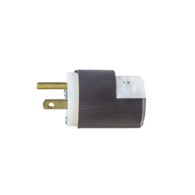 Clavija Entrada Recta/ 15A 125V/ 2 Polos 3 Hilos/ Nema 5-15P/ Grado Industrial- Comercial.