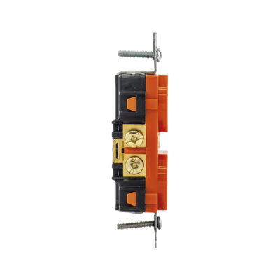 Contacto Dúplex Conexión a Tierra Aislada/ 20 A 125 V/ 2 polos 3 Hilos/ Color naranja/ Nema 5- 20R/ Grado Comercial.