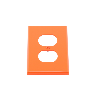 Tapa para Contacto Dúplex Color naranja.