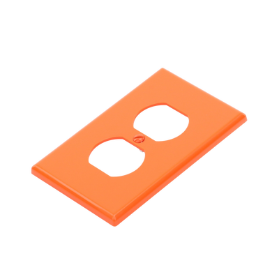 Tapa para Contacto Dúplex Color naranja.