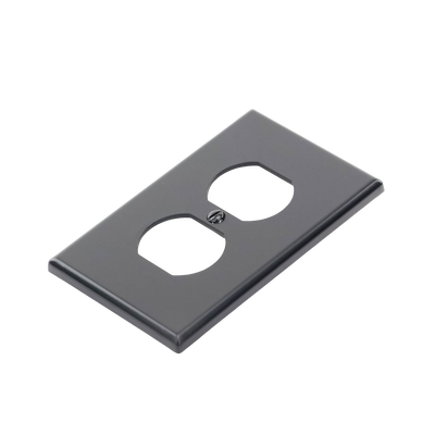 Tapa para Contacto Dúplex Color Negro.