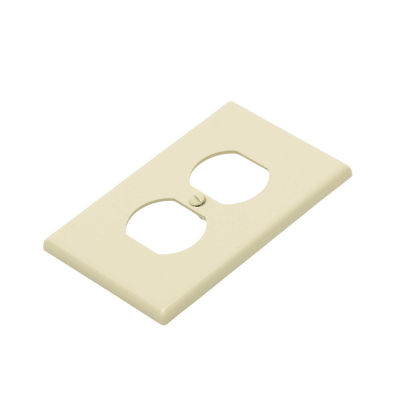 Placa de Pared para Contacto Duplex Color Marfil.