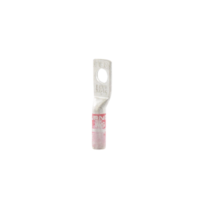 Zapata Terminal de Compresión BURNDY para Tornillo de 1/4" y Calibre 8 AWG / Barril Largo.