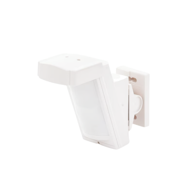 Detector de Movimiento PIR Antimascara / 100% Exterior /  Inalambrico (Alimentación) / Hasta 12 metros a 85°; de cobertura/ Instalación a 3 metros / Compatible con cualquier panel de alarma