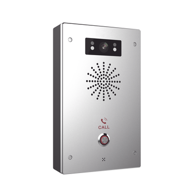 Video Intercomunicador IP, 2 líneas SIP, 2 relevadores con botón para llamada, Onvif, anti-vandálico, PoE, IP65 e IK10, PoE