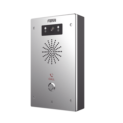 Video Intercomunicador IP, 2 líneas SIP, 2 relevadores con botón para llamada, Onvif, anti-vandálico, PoE, IP65 e IK10, PoE