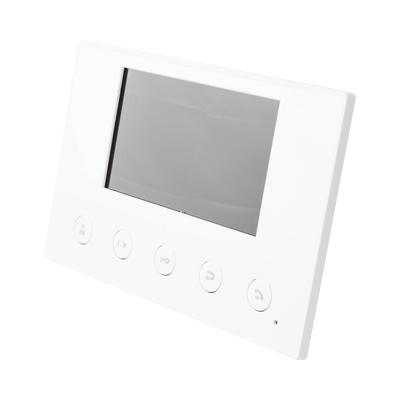 Monitor IP/SIP para interior, Wi-Fi, pantalla a color de 4.3", audio de 2 vías, PoE, 8 interfaces de entrada de alarma.