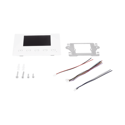 Monitor IP/SIP para interior, Wi-Fi, pantalla a color de 4.3", audio de 2 vías, PoE, 8 interfaces de entrada de alarma.