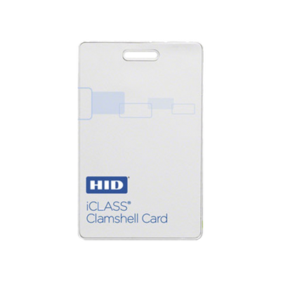 Tarjeta iClass Clamshell (Gruesa) / 2 k memoria / Programada  a 26 bits Aleatoriamente/ Garantía de por Vida