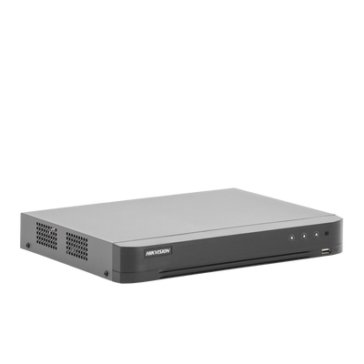 DVR 4 Canales TurboHD + 2 Canales IP / 5 Megapixel Lite - 3K Lite / Acusense (Evita Falsas Alarmas) / Audio por Coaxitron / Reconocimiento de Rostros (Base de Datos) / 1 Bahía de Disco Duro / H.265+ / Salida de Video en Full HD
