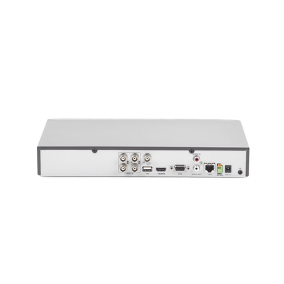 (ACUSENSE / Evita Falsas Alarmas) DVR 4 Megapixel / 4 Canales TURBOHD + 2 Canales IP / 1 Bahía de Disco Duro / 1 Canal de Audio