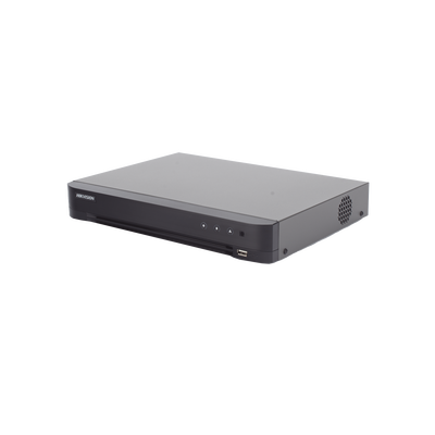 DVR 4 Canales TURBOHD + 2 Canales IP / 5 Megapixel Lite - 3K Lite / Audio de Dos Vías por Coaxitron / Reconocimiento Facial / ACUSENSE (Evista falsas alarmas) / 1 Bahía de Disco Duro / Salida de Video en Full HD