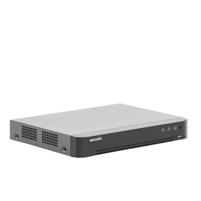 DVR 8 Canales TurboHD + 4 Canales IP / 5 Megapixel Lite - 3K Lite / Acusense (Evita falsas alarmas) / Audio por Coaxitron / 1 Bahía de Disco Duro / Reconocimiento Facial (Base de Datos) / H.265+ / Salida de Video en Full HD