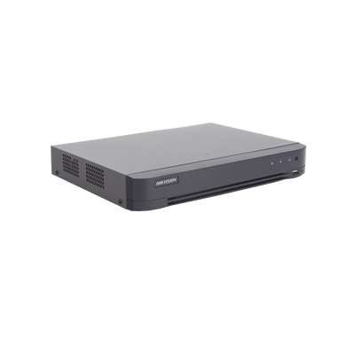 DVR 8 Canales TURBOHD +  8 Canales IP / 8 Megapixel (4K) / Audio por Coaxitron / ACUSENSE / Reconocimiento Facial / 1 Bahía de Disco Duro / Alarmas I/O / Salida de Video en 4K / H.265+