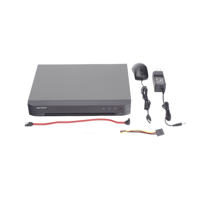 DVR 8 Canales TURBOHD +  8 Canales IP / 8 Megapixel (4K) / Audio por Coaxitron / ACUSENSE / Reconocimiento Facial / 1 Bahía de Disco Duro / Alarmas I/O / Salida de Video en 4K / H.265+
