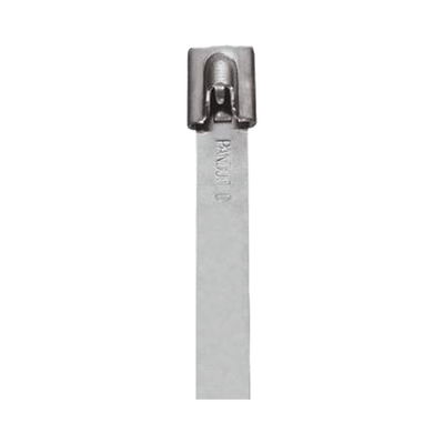 Cincho StrongHold  de Acero Inoxidable Tipo 304, 679 mm largo x 25 mm ancho, Color Metálico, Paquete de 50pz
