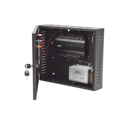 Controlador de Acceso / 2 PUERTAS / Biometría Integrada / Hasta 20,000 Huellas / 30,000 Tarjetas / Incluye Gabinete y Fuente de Alimentación 12Vcc/5A