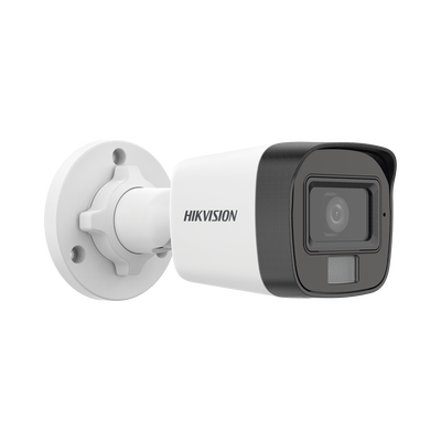 [Dual Light] Bala IP 2 Megapixel (1080p) / Lente 2.8 mm / Ángulo de visión 101° / 20 mts IR + 15 mts Luz Blanca / Micrófono Integrado / ACUSENSE Lite / Exterior IP67 / PoE / dWDR / H.265+ / ONVIF