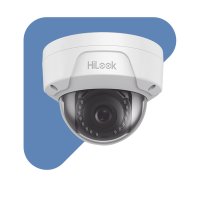 HiLook Series / Domo IP 2 Megapixel / 30 mts IR / Exterior IP67 / IK10 / dWDR / PoE / Lente 2.8 mm / Onvif