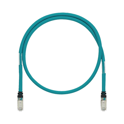 Patch Cord Cat5e de Grado Industrial 600V, Blindado SF/UTP, Calibre 24 AWG, Color Aqua, 20m