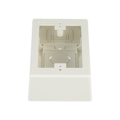 Caja de Pared Superficial, uso Universal con Placas de Pared, Con Cinta Adhesiva, Color Blanco Mate