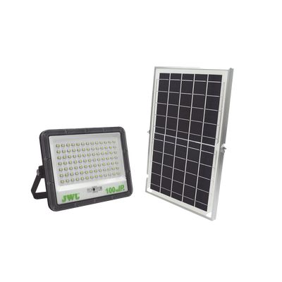 Reflector de  100 W con Panel Solar /  Batería 3.2  V CD / T.C.C. 6 500 K / IP66.