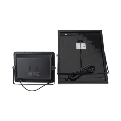 Reflector de 300 W con Panel Solar /  Batería 3.2  V CD / T.C.C. 6 500 K / IP65.