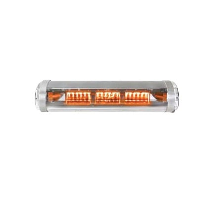 Barra de luces Mini Jet con tecnología LED (54 LEDs) color ámbar, domo claro, reflectores Solaris.12 Vcc, 9 A, (incluye montaje permanente y adaptador para encendedor vehicular).