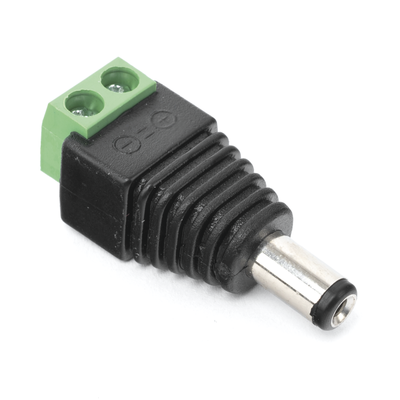 Adaptador Macho Tipo Jack de 3.5 mm Polarizado de 12 Vcc / Terminales Tipo Tornillo / Polarizado (+/-) / Ideal para Cámaras de Video Vigilancia.