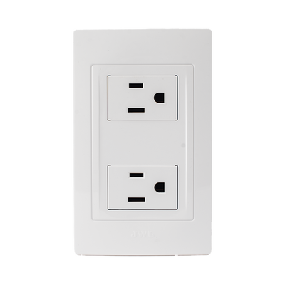Contacto Dúplex de 127 V~60 HZ 15 A / Color Blanco.