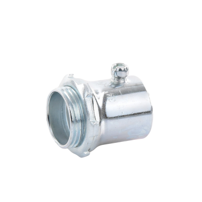 Conector 1" (25mm) pared delgada con tornillo tipo americano galvanizado etiqueta verde