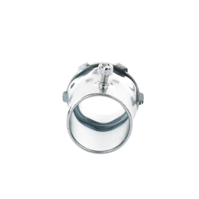 Conector 1 1/2" (38mm) pared delgada con tornillo galvanizado etiqueta verde