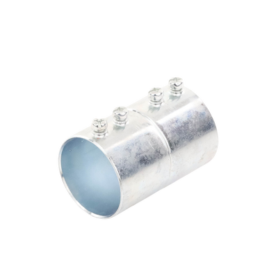 Cople 1 1/2" (38mm) con tornillo pared delgada galvanizado etiqueta verde