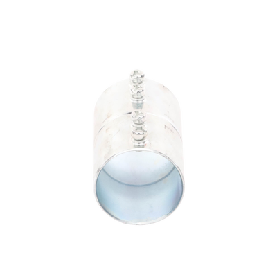 Cople 1 1/2" (38mm) con tornillo pared delgada galvanizado etiqueta verde