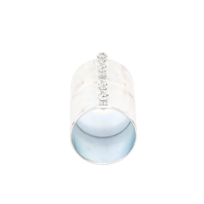 Cople 1 1/2" (38mm) con tornillo pared delgada galvanizado etiqueta verde