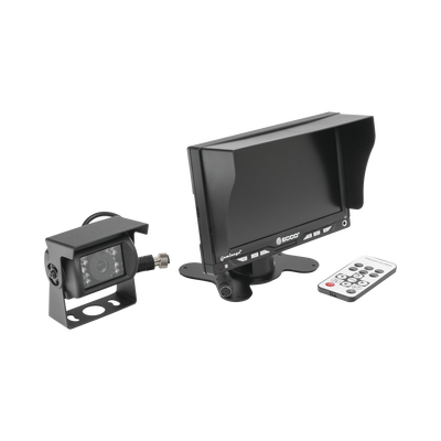 Sistema Profesional Alámbrico  de Cámara de Reversa y Monitor para Vehículos de Trabajo y Montacargas