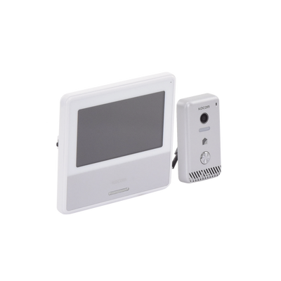 KIT DE VIDEOPORTERO IP COLOR NEGRO / Apertura con app / Súper elegante / Monitor WIFI / soporta 4 monitores y 2 frentes de calle/ Alimentacion 110vca