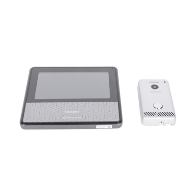 KIT DE VIDEOPORTERO IP COLOR NEGRO / Apertura con app / Súper elegante / Monitor WIFI / soporta 4 monitores y 2 frentes de calle/ Alimentacion 110vca