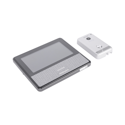 KIT DE VIDEOPORTERO IP COLOR NEGRO / Apertura con app / Súper elegante / Monitor WIFI / soporta 4 monitores y 2 frentes de calle/ Alimentacion 110vca