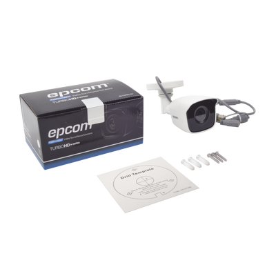 KIT TurboHD 1080p / DVR 8 Canales / 8 Cámaras Bala (exterior 2.8 mm) / Transceptores / Conectores / Fuente de Poder Profesional hasta 15 Vcc para Larga Distancias