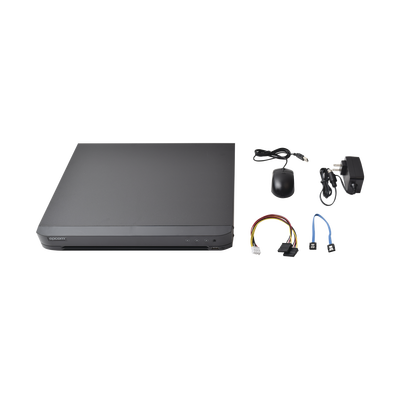 KIT TurboHD 1080p / DVR 8 Canales / 8 Cámaras Bala (exterior 2.8 mm) / Transceptores / Conectores / Fuente de Poder Profesional hasta 15 Vcc para Larga Distancias