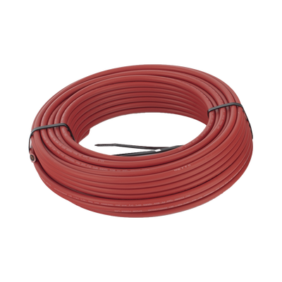 Kit de 2 rollos de 100 metros de cable fotovoltaico de cobre, rojo y negro, calibre 10 AWG (6mm²), Tipo PV,  1000/2000 V y 120°C.