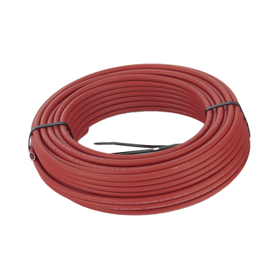 Kit de 2 rollos de 50 metros de cable fotovoltaico de cobre, rojo y negro, calibre 10 AWG (6mm²), Tipo PV,  1000/2000 V y 120°C.