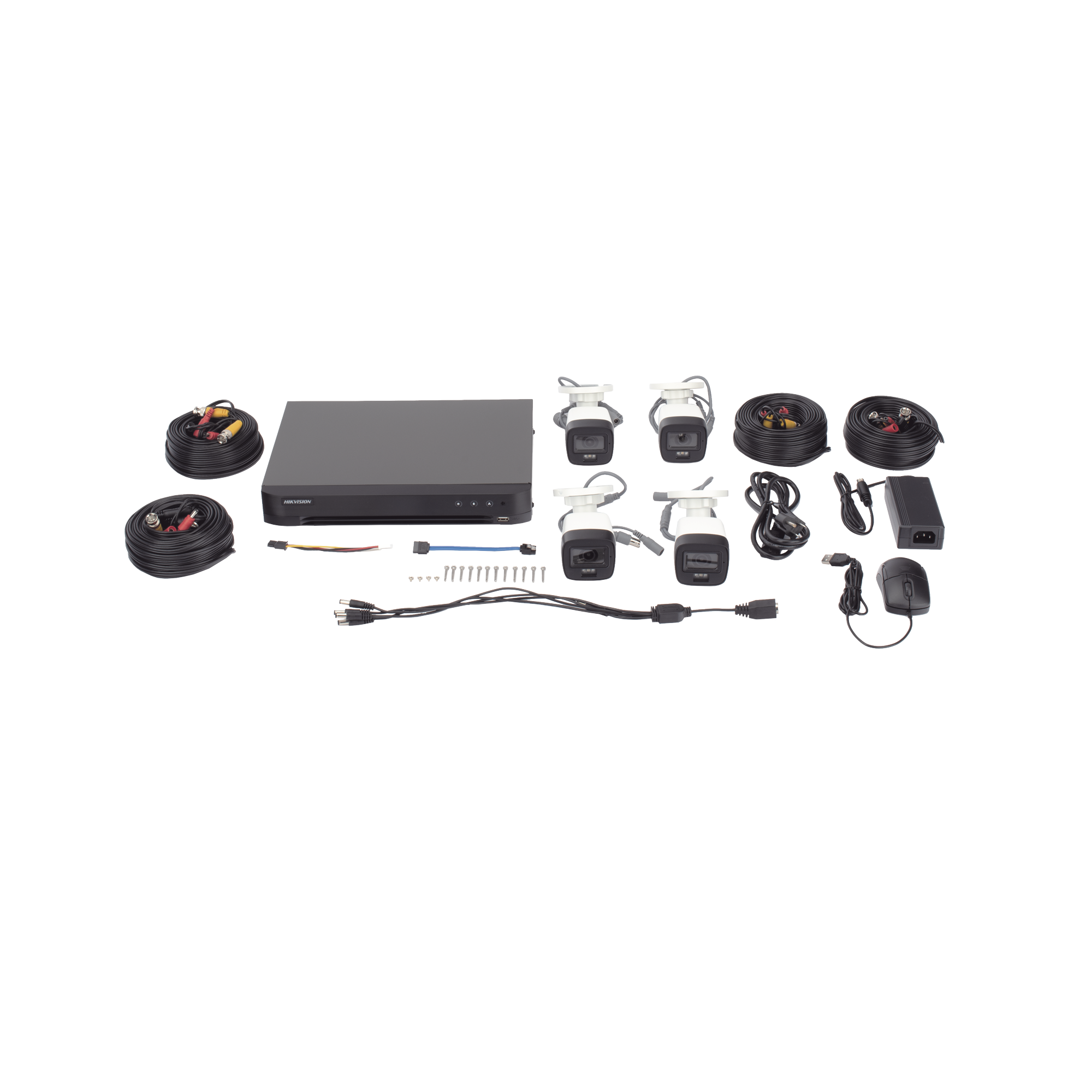 [Dual Light] Kit TurboHD 3K (5 Megapixel) / DVR 4 Canales / 4 Cámaras bala Dual Light / Micrófono Integrado / Accesorios de Interconexión / Fuente de Poder