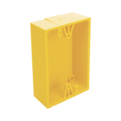Caja trasera de montaje color amarillo para estaciones de parada STOPPER