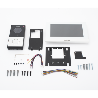 Kit de Videoportero Akuvox WIFI/ Monitor Linux de 7 Pulgadas/ 100% en la Nube / POE / Bluetooth / NFC / Lector de Tarjetas MIFARE / ONVIF / IP65 / Cámara 2 MP / Botón con Iluminación / Control de 1 Puerta / Entradas de Alarma