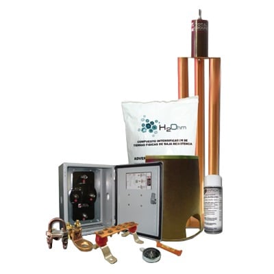 Kit de Tierra Física modelo TG100K con Electrodo Magnetoactivo 67 x 17 cm, capacidad Max: 100 AMP.