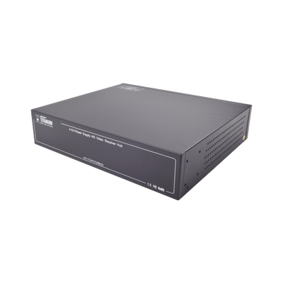 Kit de TRANSCEPTOR ACTIVO DE 4 CANALES / VIDEO+PODER en un solo Cable UTP / 150 metros en 4K, 200 metros en 5 MP/ Envía 36 Vcc y Recibe 12 Vcc / TODO INCLUIDO PARA RACK / Compatible con cámaras HD-TVI/CVI/AHD/CVBS / INSTALACIÓN LIMPIA.