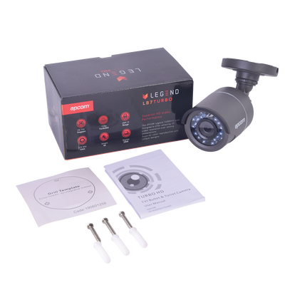 Bullet TURBOHD 720p / METÁLICA / Híbrida / Gran Cobertura / Lente 3.6 mm / IR Inteligente 20 mts / Exterior IP66